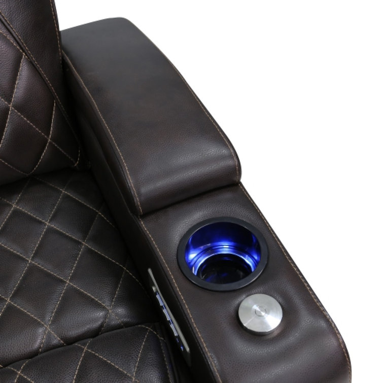 Valencia Theater Seating Leather Home Theater Seating with Cup Holder